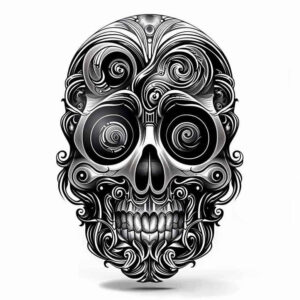 skulls tattoo design ideas abstract death charm symbolising courage