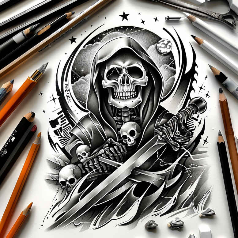 skulls tattoo design ideas subtle highlights decay for palm