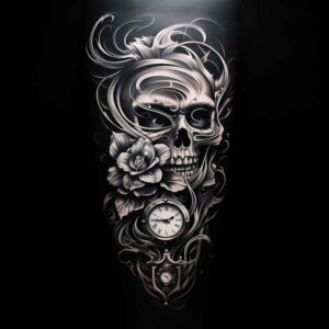 skulls tattoo design ideas Surrealism metaphysical decay lines for full back