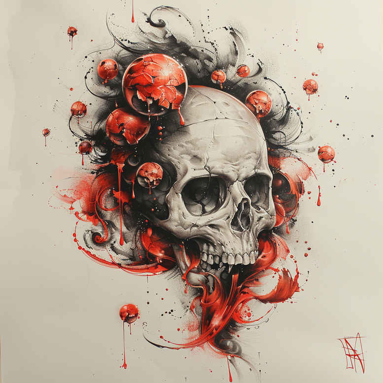 skulls tattoo design ideas gradient fills decay pattern for full back