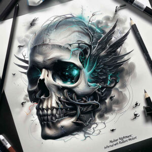 skulls tattoo design ideas vivid hues decay pattern for hand