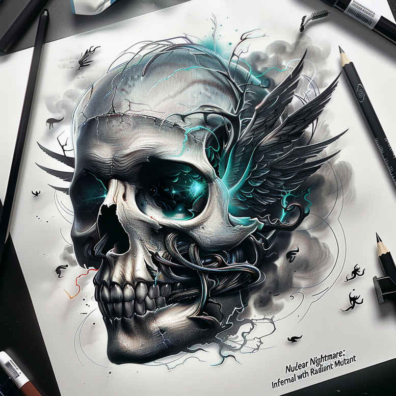 skulls tattoo design ideas vivid hues decay pattern for hand