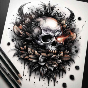 skulls tattoo design ideas Realism emotional realism decay pattern shows endurance