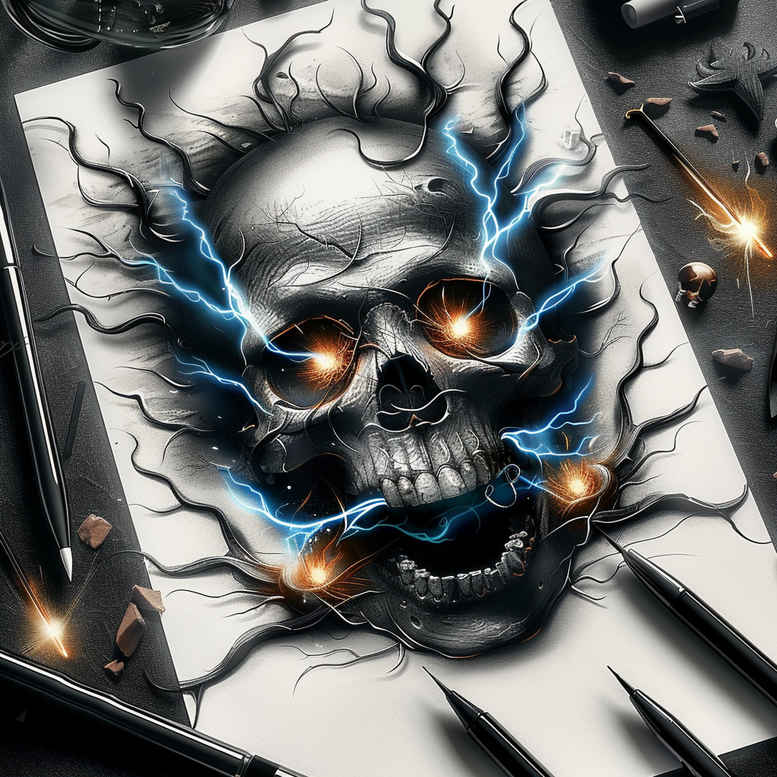 skulls tattoo design ideas Surrealism enigmatic decay represents courage