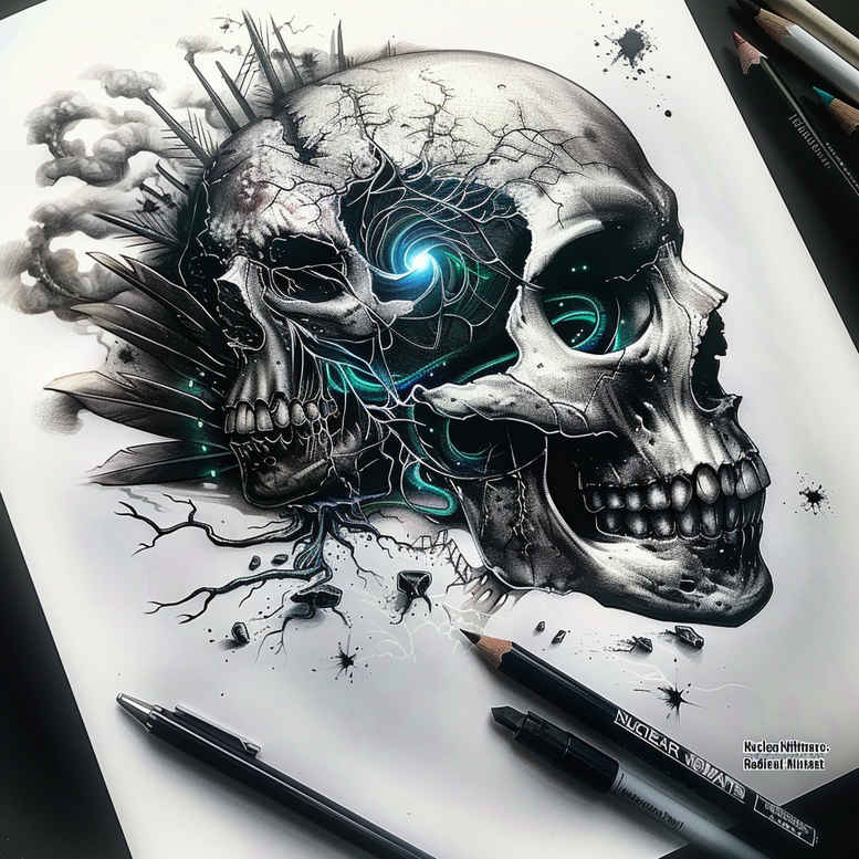 skulls tattoo design ideas rich blacks edgy realism for triceps