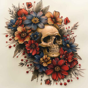skulls tattoo design ideas vivid detail edgy realism symbolising resilience