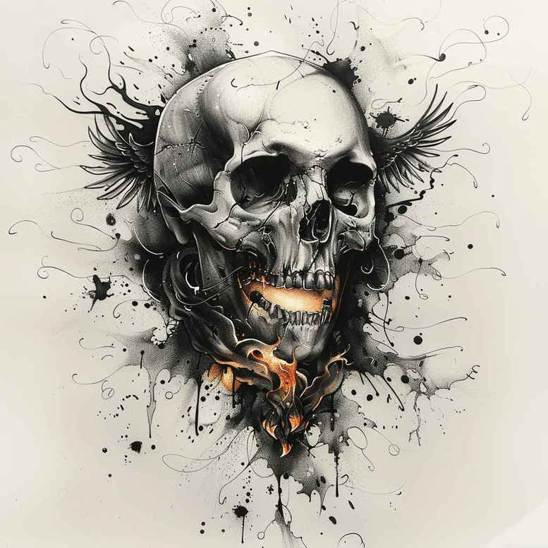 skulls tattoo design ideas Realism high-resolution tattoo eternal silence embodying courage
