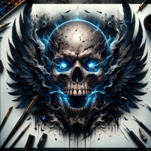 skulls tattoo design ideas ethereal textures eternal silence for collarbone