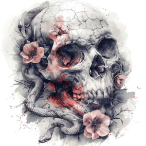 skulls tattoo design ideas Surrealism psychedelic eternal silence for fingers