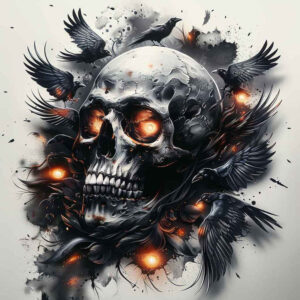 skulls tattoo design ideas fine detail eternal silence for spine