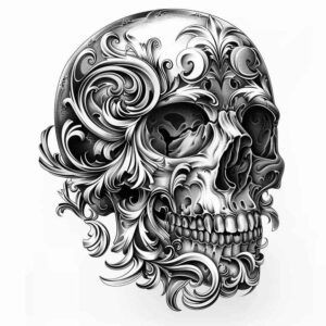 skulls tattoo design ideas abstract gothic courage and power