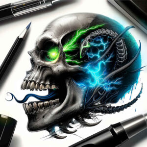 skulls tattoo design ideas vivid gothic for calf