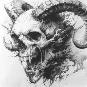 skulls tattoo design ideas Surrealism imaginative gothic for toe