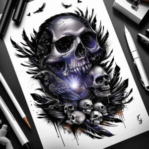 skulls tattoo design ideas unreal light gothic shows resilience