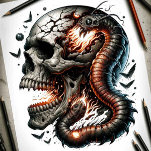 skulls tattoo design ideas layered inks hollow stare endurance and power