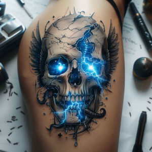 skulls tattoo design ideas subtle tone hollow stare for neck