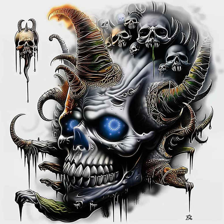 skulls tattoo design ideas natural blush hollow stare shows resilience