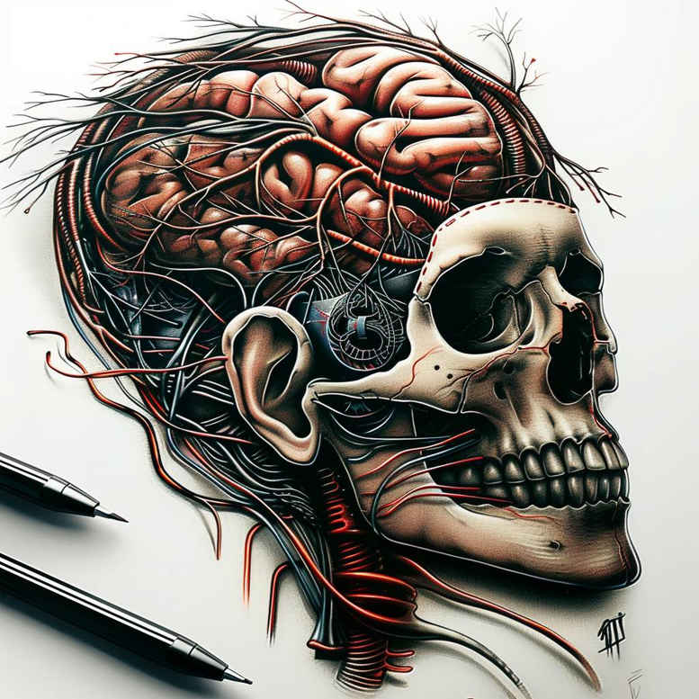 skulls tattoo design ideas realistic shadowing inner structure for foot