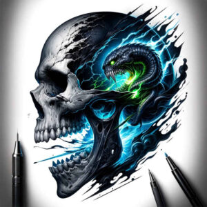 skulls tattoo design ideas Surrealism disorienting inner structure represents perseverance