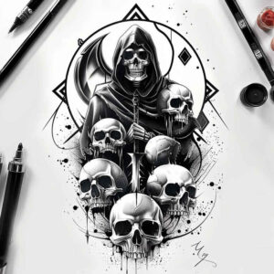 skulls tattoo design ideas Realism photo-like tattoo life reminder represents courage