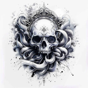 skulls tattoo design ideas watercolor-style macabre meaning strength