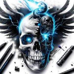 skulls tattoo design ideas ethereal textures morbid elegance endurance and power