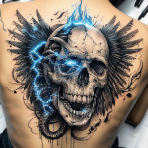 skulls tattoo design ideas high-contrast morbid elegance for stomach