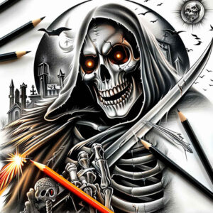 skulls tattoo design ideas vibrant palette mortality for ankle