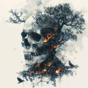 skulls tattoo design ideas Realism realistic lighting mystical death for collarbone