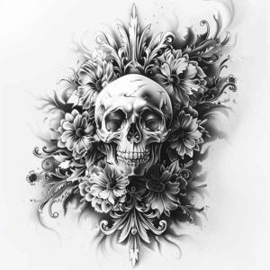 skulls tattoo design ideas glowing mystical death for lower leg