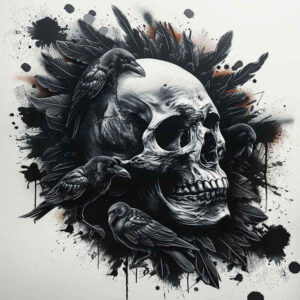 skulls tattoo design ideas structured design mystical death symbolising strength