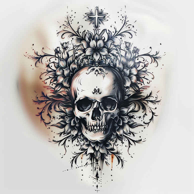 skulls tattoo design ideas modern classic silent watcher symbolising determination
