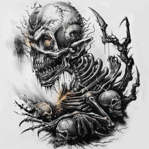 skulls tattoo design ideas bold highlights skeletal art for full back