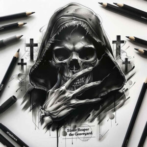 skulls tattoo design ideas Surrealism transcendent skeletal art for knee
