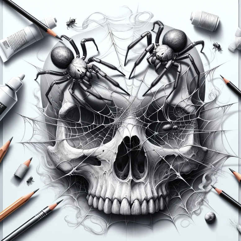 skulls tattoo design ideas Neotraditional balanced tones skeletal art for side