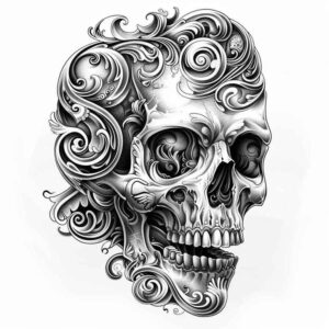 skulls tattoo design ideas Neotraditional sharp edges skull shading for foot