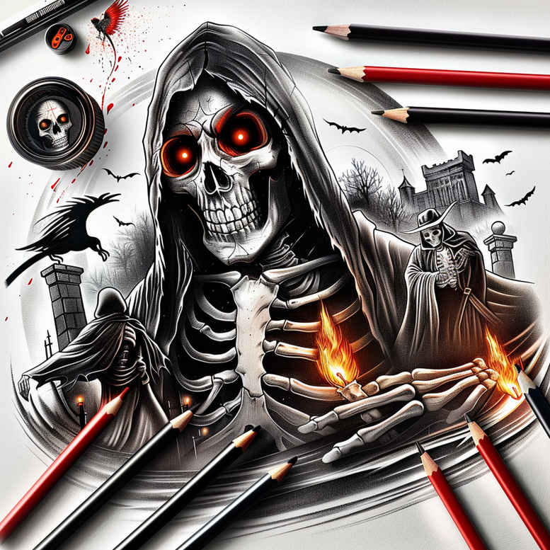 skulls tattoo design ideas Realism depth realism skull shading for upper back