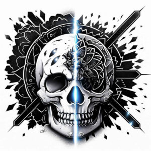 skulls tattoo design ideas Surrealism illusionary spiritual end for palm