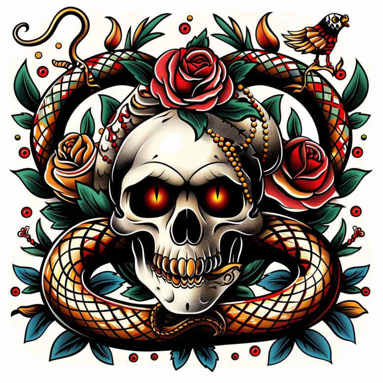 skulls tattoo design ideas strong contrast spiritual end symbol of endurance