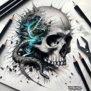 war-motif-skull-tattoo – tattoo design ideas free ai generated – disturbing – for-upper-chest – Gallery: skulls-inkby-ai
