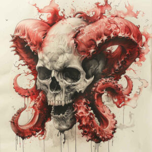 wave-skull-tattoo – tattoo design ideas free ai generated – crypt – for-ankle – Gallery: skulls-inkby-ai