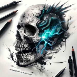 wave-skull-tattoo – tattoo design ideas free ai generated – ghastly – for-fingers – Gallery: skulls-inkby-ai