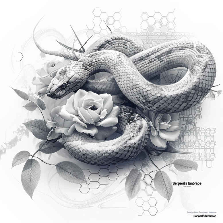 3d-snake-tattoo – tattoo design ideas free ai generated – airy-touch – for-scapula – Gallery: snakes-inkby-ai