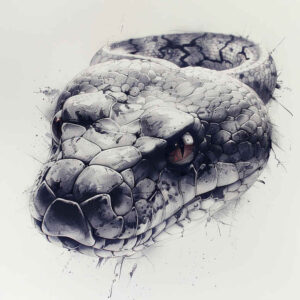 3d-snake-tattoo – tattoo design ideas free ai generated – single-color – for-lower-arm – Gallery: snakes-inkby-ai