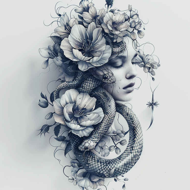 dot-snake-tattoo – tattoo design ideas free ai generated – short-stroke – for-wrist – Gallery: snakes-inkby-ai