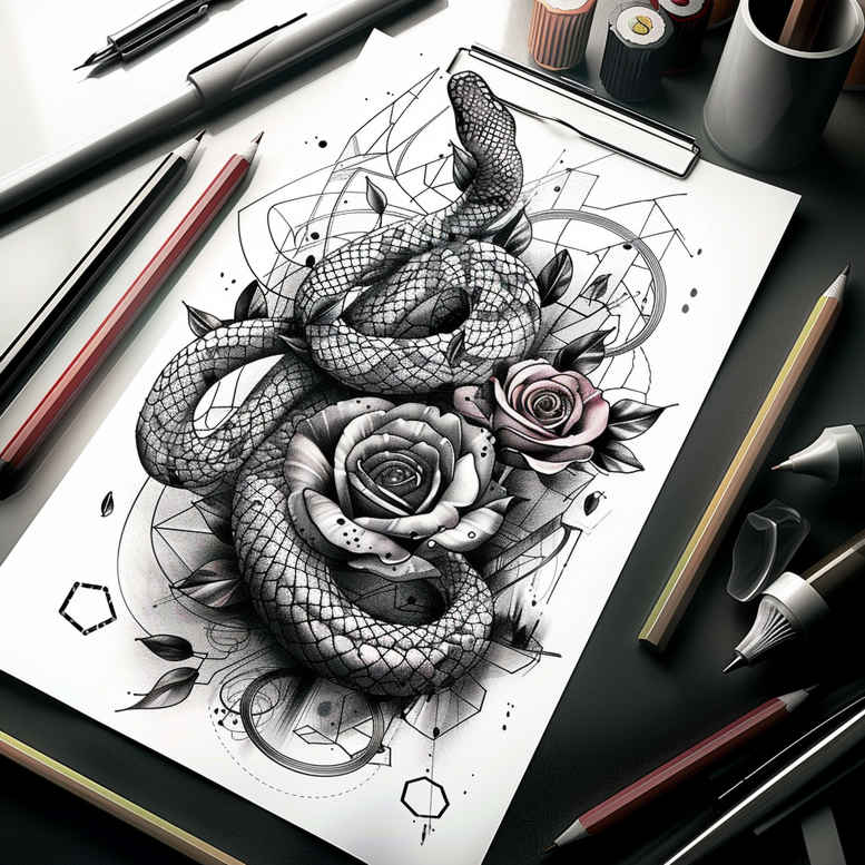 for-women – tattoo design ideas free ai generated – petite – for-palm – Gallery: snakes-inkby-ai