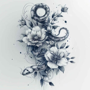 for-women – tattoo design ideas free ai generated – pure-shape – for-shin – Gallery: snakes-inkby-ai