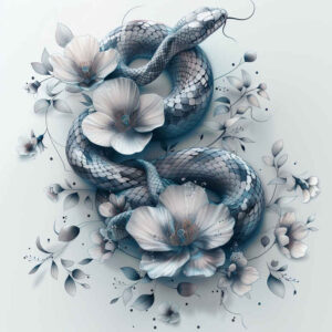 life-energy-snake-tattoo – tattoo design ideas free ai generated – negative-space – for-nape – Gallery: snakes-inkby-ai