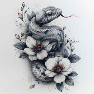minimalist-snake-tattoo – tattoo design ideas free ai generated – bare – for-lower-arm – Gallery: snakes-inkby-ai