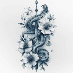 motion-snake-tattoo – tattoo design ideas free ai generated – soft-touch – for-neck – Gallery: snakes-inkby-ai